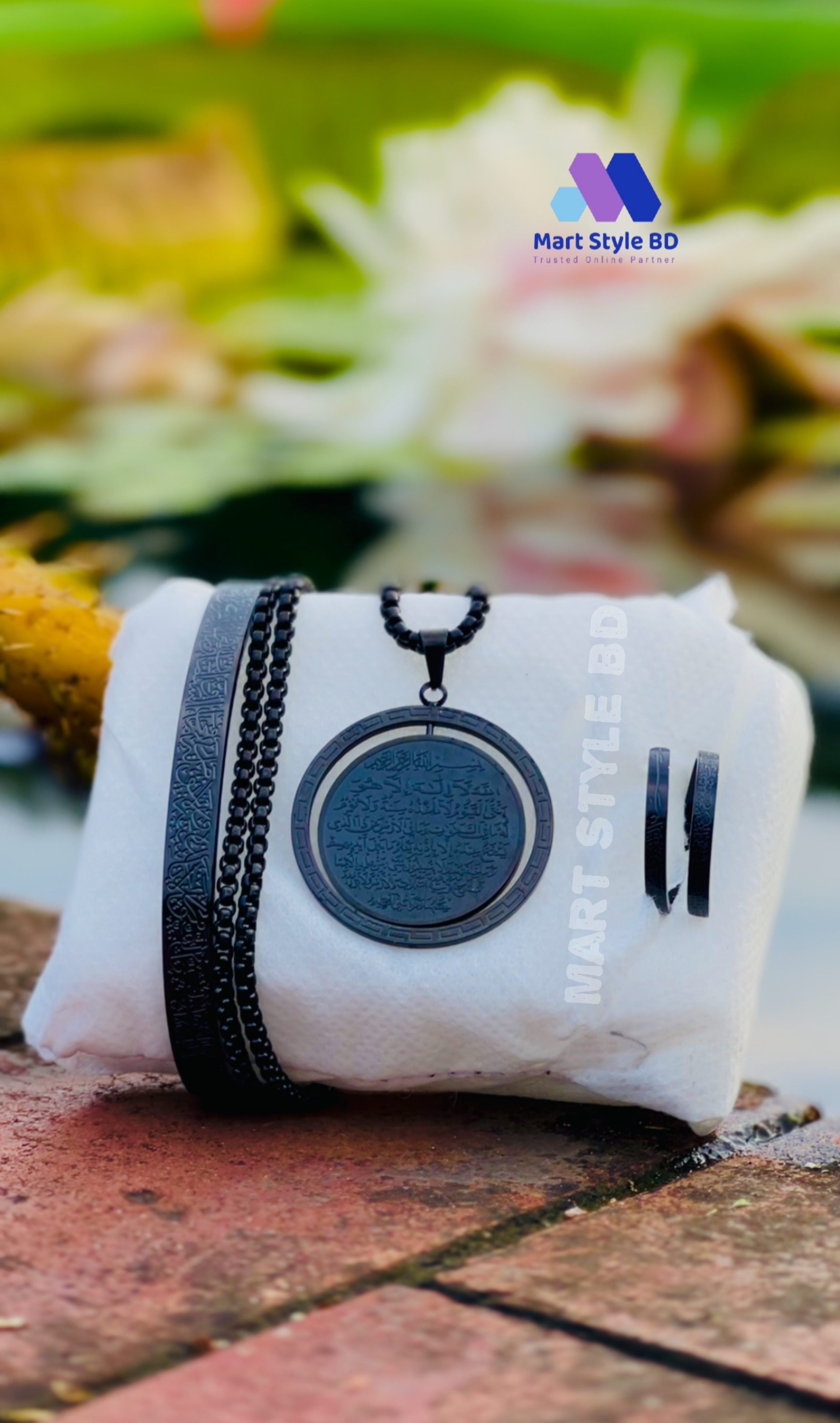New Ayatul Kurse Locket,Bracelet And Ring Combo - Image 3
